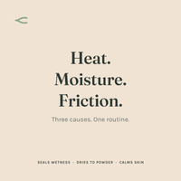 Heat, moisture, friction — three causes, one routine
